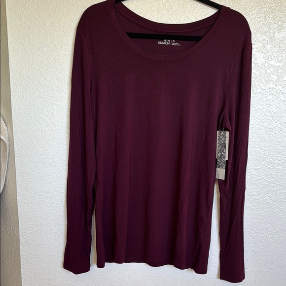 14thunion Tops - NWT 14th & Union Burgundy Long Sleeve shirt XL Super soft